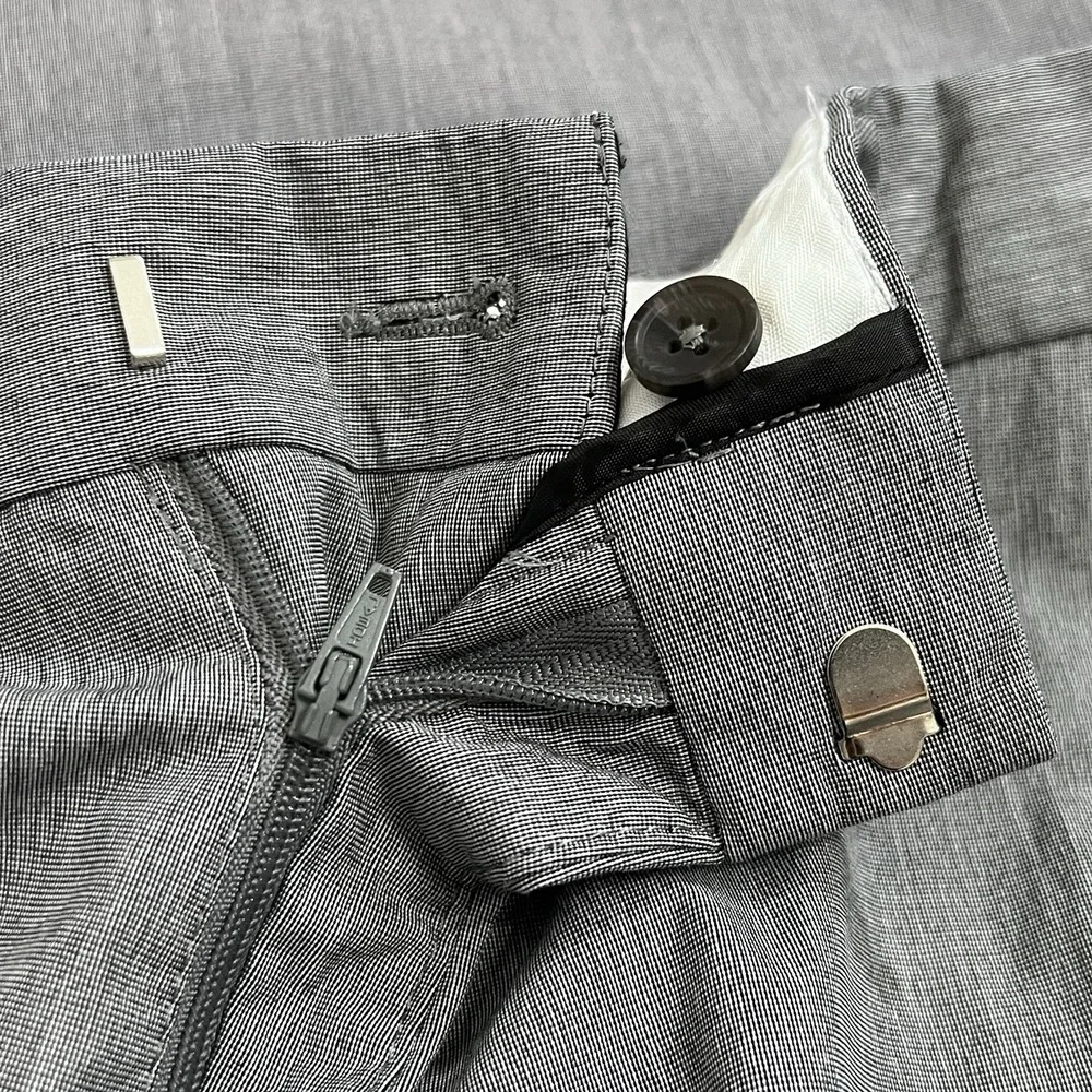 Banana Republic Flat Front Dress Pants Men Size‎ 32x32 Slacks Mid Gray Design